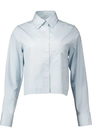 Closed Dames, Blouses & Shirts, Blauw, Maat: S Katoen