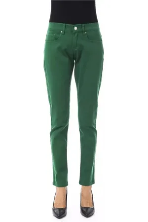 Byblos Dames, Jeans, Groen, Maat: W25 Katoen