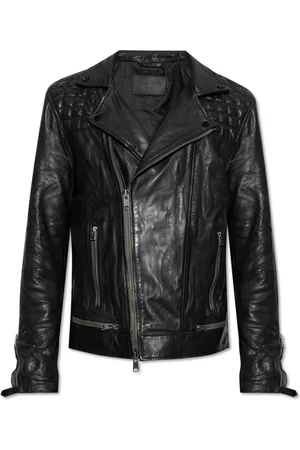 AllSaints Heren, Jassen, Zwart, Maat: S Leer