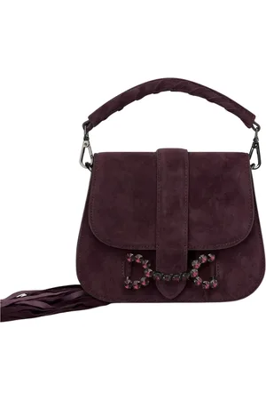 Alma en Pena Dames, Tassen, Paars, Maat: ONE Size Leer