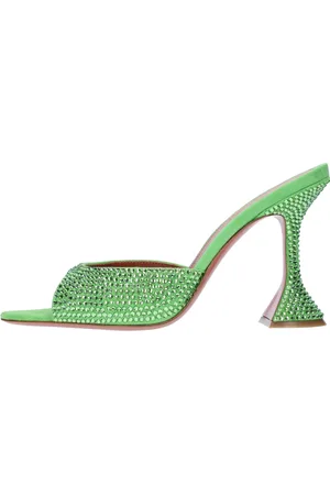 Amina Muaddi Dames, Schoenen, Groen, Maat: 36 1/2 EU Suède