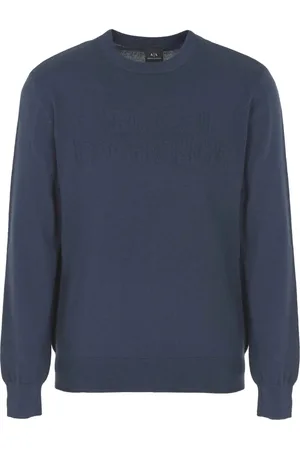 Armani Exchange Heren, Sweatshirts & Hoodies, Blauw, Maat: S Wol