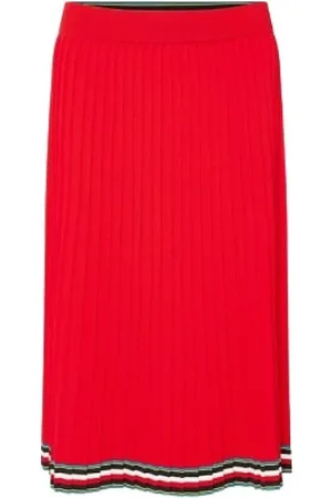 Tommy Hilfiger Dames, Rokken, Rood, Maat: M Nylon