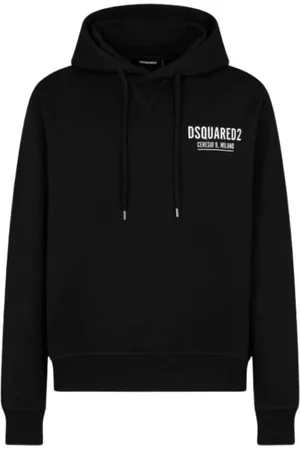 Dsquared2 Heren, Sweatshirts & Hoodies, Zwart, Maat: XL Katoen