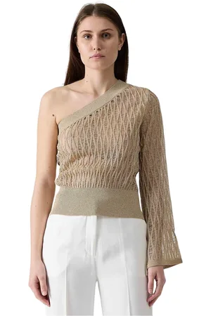 FEDERICA TOSI Dames, Blouses & Shirts, Geel, Maat: S Viscose