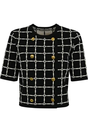 Elisabetta Franchi Dames, Truien, Zwart, Maat: XS Viscose
