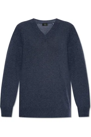Etro Dames, Truien, Blauw, Maat: XS Kasjmier