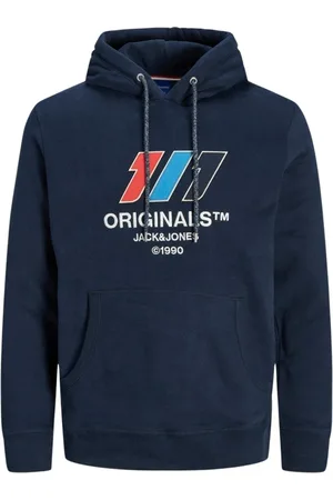 JACK & JONES Heren, Sweatshirts & Hoodies, Blauw, Maat: S