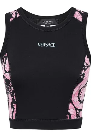 VERSACE Dames, Tops, Zwart, Maat: XS Polyamide