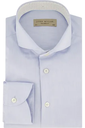 john miller Heren, Overhemden, Blauw, Maat: 6XL Katoen