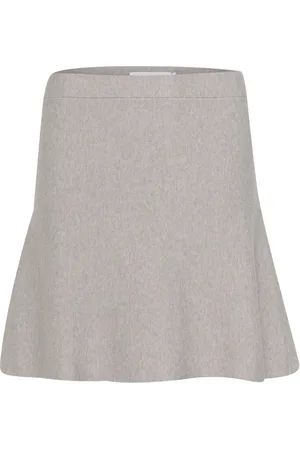Karen by Simonsen Dames, Rokken, Grijs, Maat: XL