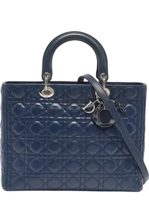 Dior Dames, Pre-owned, Blauw, Maat: ONE Size Leer