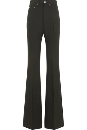 Rick Owens Dames, Broeken, Grijs, Maat: W27 Katoen