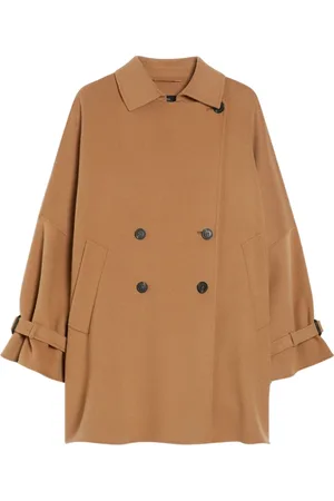 Max Mara Dames, Mantels, Bruin, Maat: 3XS Wol