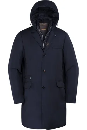 MOORER Heren, Mantels, Blauw, Maat: L