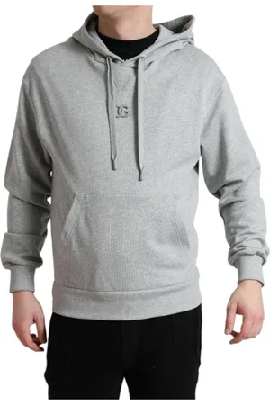 Dolce & Gabbana Heren, Sweatshirts & Hoodies, Grijs, Maat: 2XS Katoen