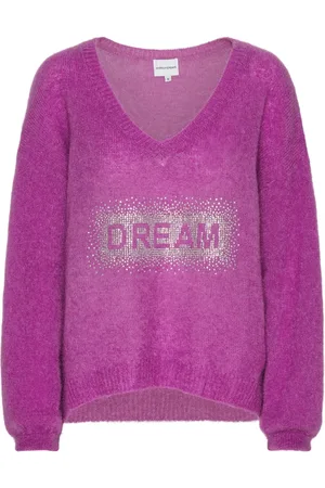American Dreams Dames, Truien, Paars, Maat: M Wol