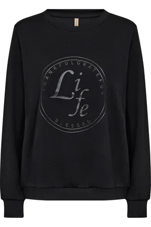 soyaconcept Dames, Sweatshirts & Hoodies, Zwart, Maat: S Modal