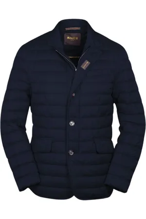 MOORER Heren, Jassen, Blauw, Maat: 3XL Leer