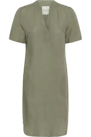 Part Two Dames, Jurken, Groen, Maat: 2XL Linnen