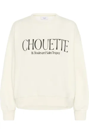Saint Tropez Dames, Sweatshirts & Hoodies, Wit, Maat: L