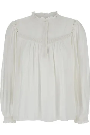 Bash Dames, Blouses & Shirts, Wit, Maat: M Katoen