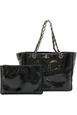CHANEL Dames, Pre-owned, Zwart, Maat: ONE Size Leer