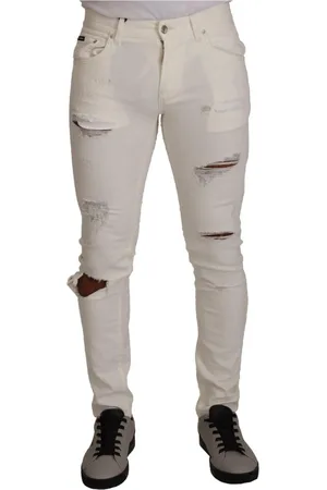 Dolce & Gabbana Heren, Broeken, Wit, Maat: S Katoen
