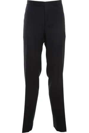 CANALI Heren, Broeken, Blauw, Maat: 4XL Wol