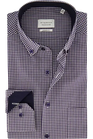 ETERNA Heren, Overhemden, Blauw, Maat: 4XL Katoen
