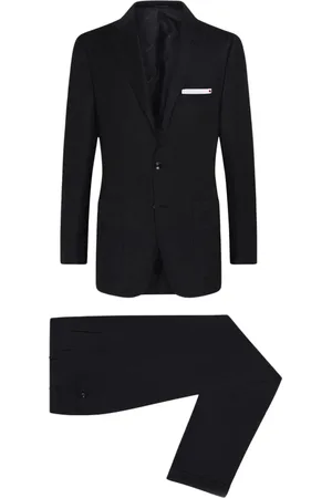 Kiton Heren, Pakken, Zwart, Maat: 4XL Wol