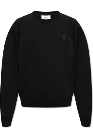 Ami Heren, Sweatshirts & Hoodies, Zwart, Maat: XL Katoen