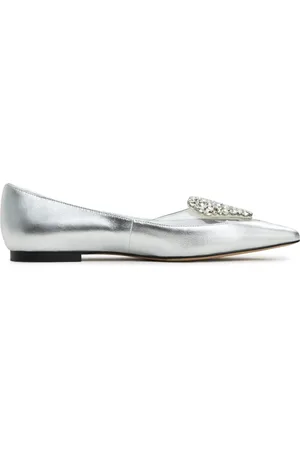 CESARE GASPARI Dames, Schoenen, Grijs, Maat: 38 EU Leer