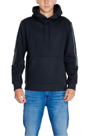 Calvin Klein Heren, Sweatshirts & Hoodies, Zwart, Maat: L Katoen