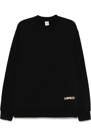 Aspesi Heren, Sweatshirts & Hoodies, Zwart, Maat: M Katoen