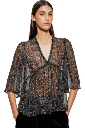 Antik Batik Dames, Blouses & Shirts, Veelkleurig, Maat: S Chiffon