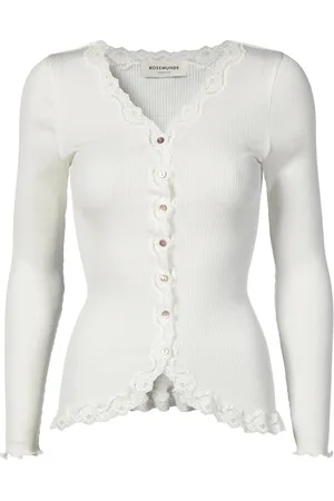 Rosemunde Dames, Truien, Wit, Maat: XS Katoen
