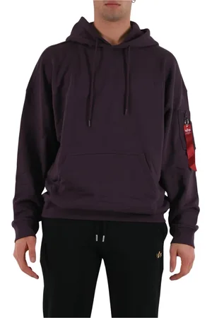 Alpha Industries Heren, Sweatshirts & Hoodies, Paars, Maat: L Katoen