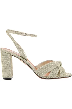 Aquazzura Dames, Schoenen, Grijs, Maat: 37 EU Tweed