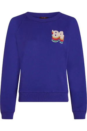 King Louie Dames, Truien, Blauw, Maat: S Katoen