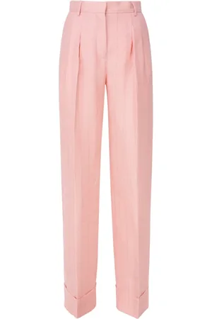 Andamane Dames, Broeken, Roze, Maat: M Linnen
