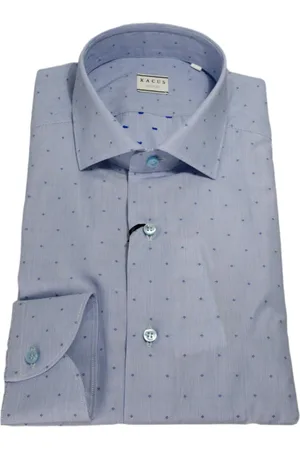 Xacus Heren, Overhemden, Blauw, Maat: M Katoen