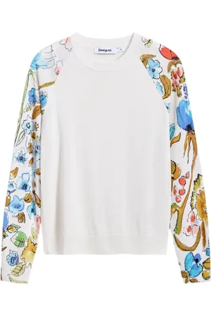 Desigual Dames, Truien, Wit, Maat: L Linnen