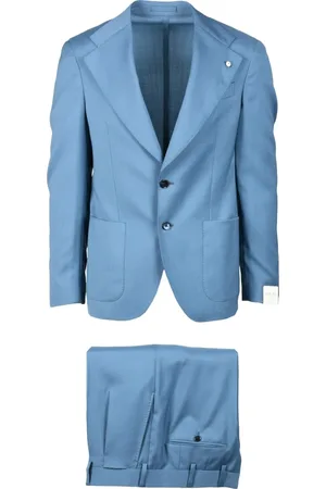 L.B.M. 1911 Heren, Pakken, Blauw, Maat: L Wol