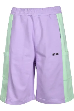 Msgm Heren, Korte broeken, Paars, Maat: S Katoen