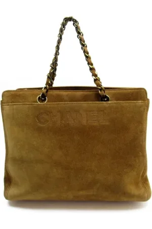 CHANEL Dames, Pre-owned, Bruin, Maat: ONE Size Suède