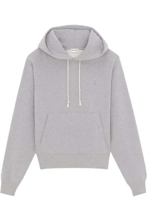 Saint Laurent Dames, Sweatshirts & Hoodies, Grijs, Maat: S Katoen