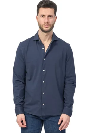 ECOALF Heren, Overhemden, Blauw, Maat: M Katoen