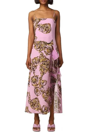 VERSACE Dames, Jurken, Roze, Maat: M Poliester