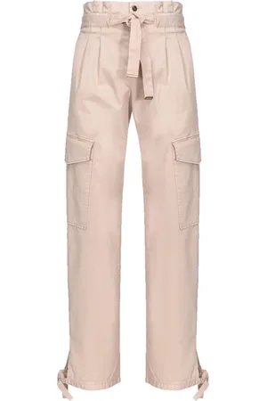 Pinko Dames, Broeken, Roze, Maat: M Katoen